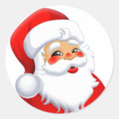 Herr Santa Runder Aufkleber (Vorderseite)