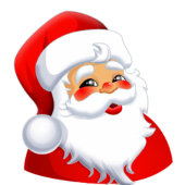 Herr Santa Runder Aufkleber
