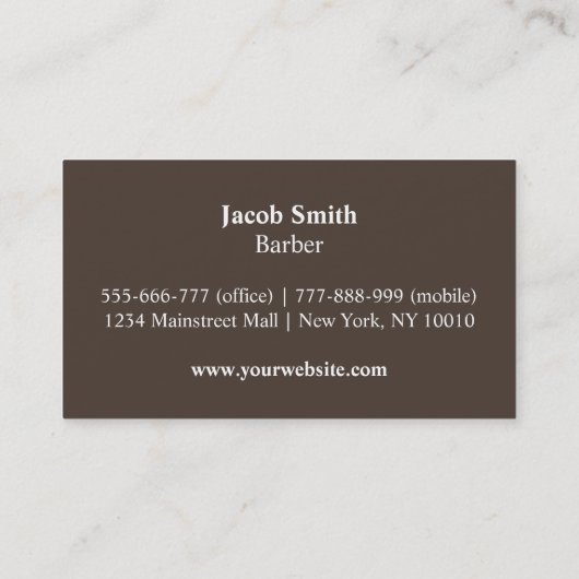 Herr-Schere-Haar-Schnitt-Friseursalon Visitenkarte (Rückseite)