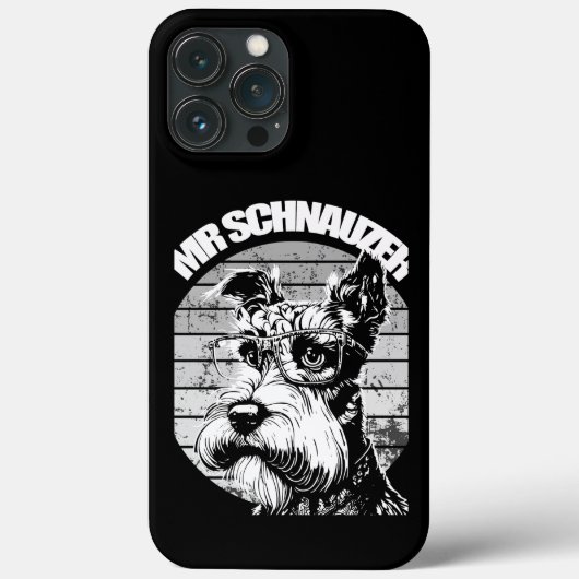 Herr Schnauzer Case-Mate iPhone Hülle (Rückseite)