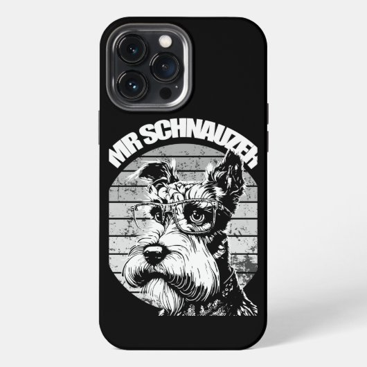 Herr Schnauzer iPhone Hülle (Rückseite)
