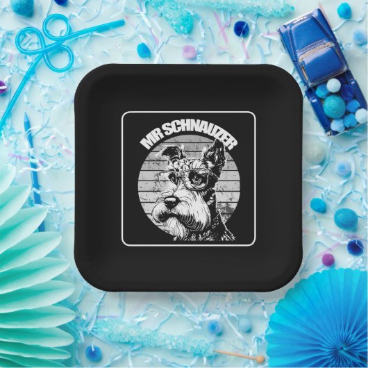 Herr Schnauzer Pappteller (Party)