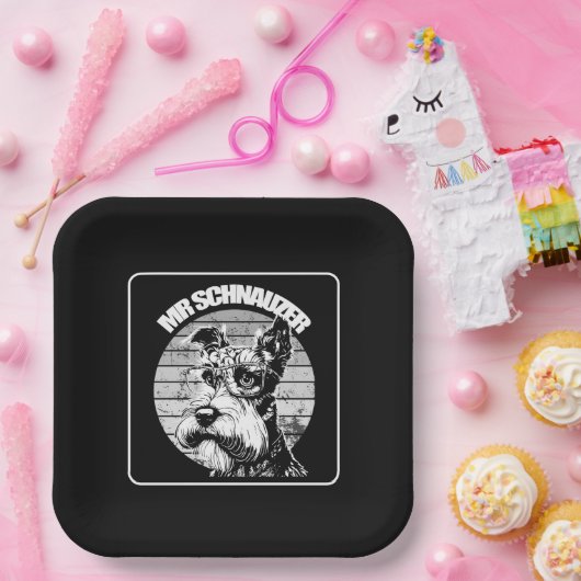 Herr Schnauzer Pappteller (Party)