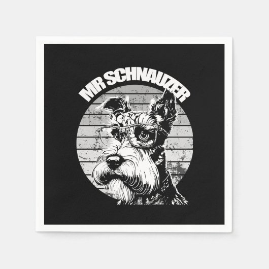 Herr Schnauzer Serviette (Vorderseite)