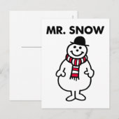 Herr Schnee | Klassische Pose Postkarte (Vorne/Hinten)