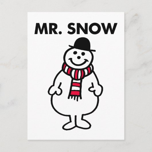 Herr Schnee | Klassische Pose Postkarte (Vorderseite)