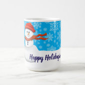 Herr Schneemann Frohe Feiertage Kaffeetasse (Mittel)