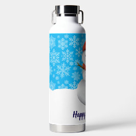 Herr Schneemann Frohe Feiertage Trinkflasche