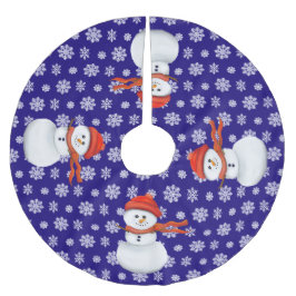 Herr Schneemann Polyester Weihnachtsbaumdecke