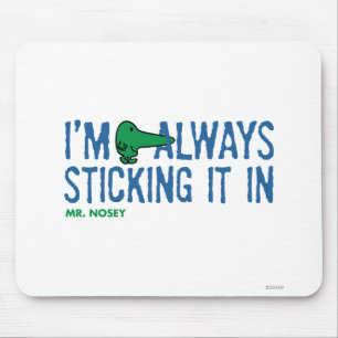 Herr Schnüffel Schnüffelt Herum Blaue Schrift Mousepad