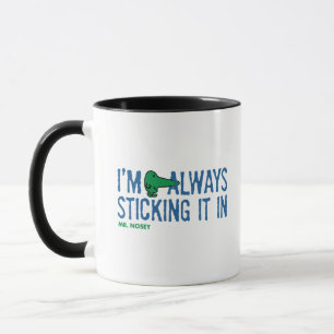 Herr Schnüffler Schnüffelt Herum Blaue Schrift Tasse