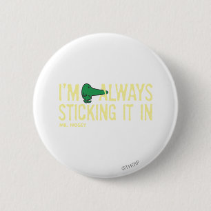 Herr Schnüffler Schnüffelt Herum Gelbe Schrift Button