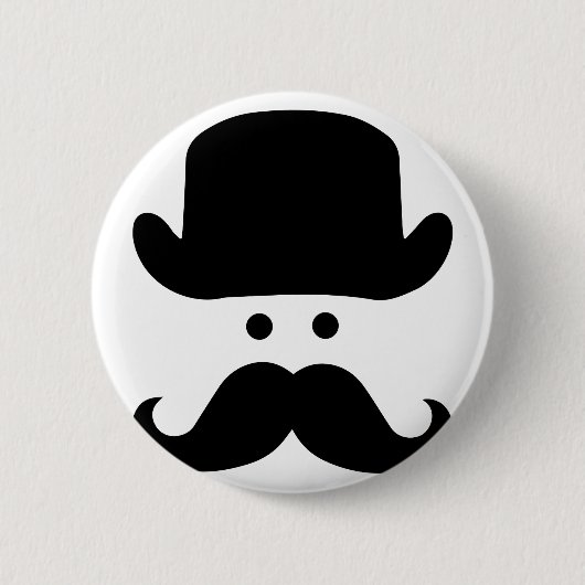 Herr Schnurrbart Button (Vorderseite)