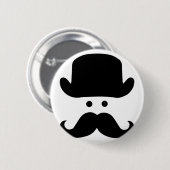 Herr Schnurrbart Button (Vorne & Hinten)