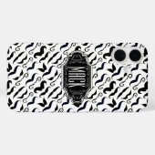 Herr Schnurrbart Hipster Muster Case-Mate iPhone Hülle (Rückseite (Horizontal))