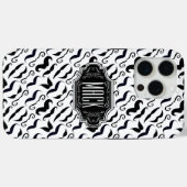 Herr Schnurrbart Hipster Muster Case-Mate iPhone Hülle (Rückseite (Horizontal))