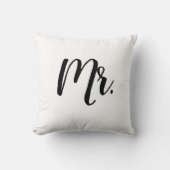 Herr Script Bedroom Wedding Pillow Kissen (Vorderseite)