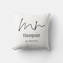 Herr Script Groom zu sein Name Keepake Kissen