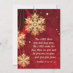Herr segne dich Bibel Elegant Rote Weihnachten Fla