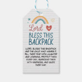 Herr, segne dieses Rucksackschild – Geschenkanhänger (Vorderseite)