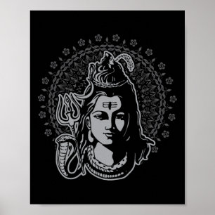 Herr Shiva Hindu Gott Mahadeva Dreizack Hinduismus Poster