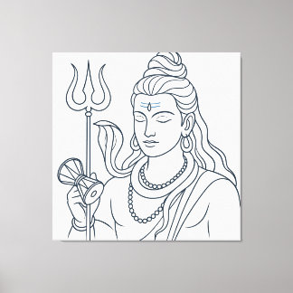 Herr Shiva Leinwanddruck