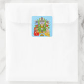 Herr Shiva Quadratischer Aufkleber (Tasche)