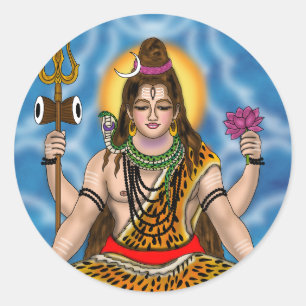 Herr Shiva  Runder Aufkleber