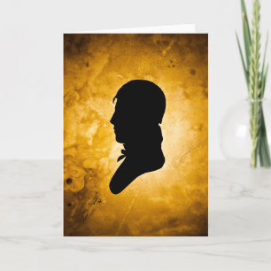 "Herr-Silhouette auf Gold" Grußkarte Karte