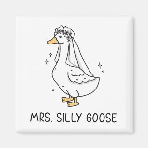 Herr Silly Goose und Mrs. Silly Goose Paar Matchi Magnet