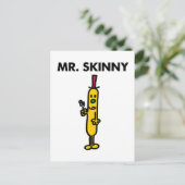 Herr Skinny | Pea & Fork Postkarte (Stehend Vorderseite)