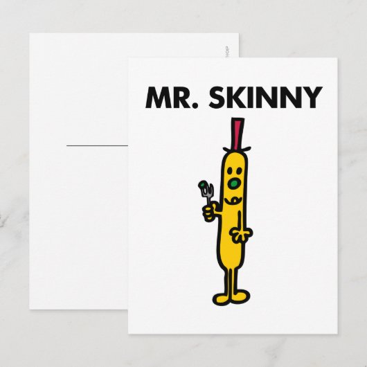 Herr Skinny | Pea & Fork Postkarte (Vorne/Hinten)