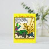 Herr Skygack beobachtet ein kaputtes Auto Postkarte (Stehend Vorderseite)