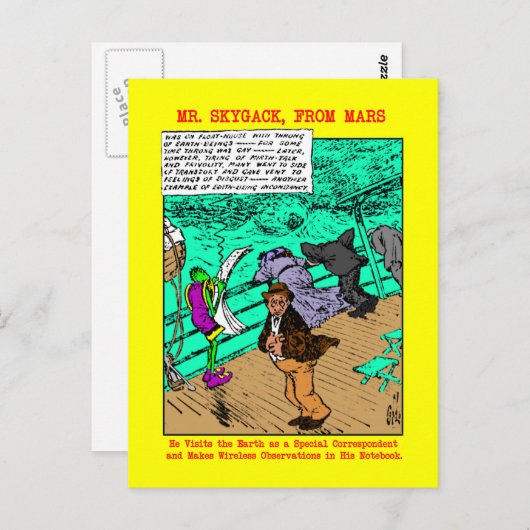 Herr Skygack Observed Seasick Passenger Postkarte (Vorne/Hinten)