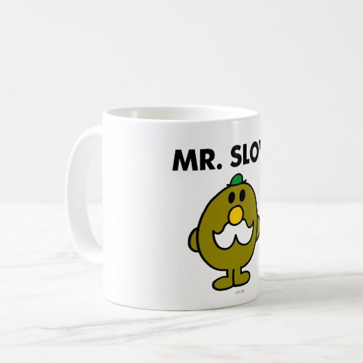 Herr Slow | Klassische Pose Kaffeetasse (Vorderseite Links)