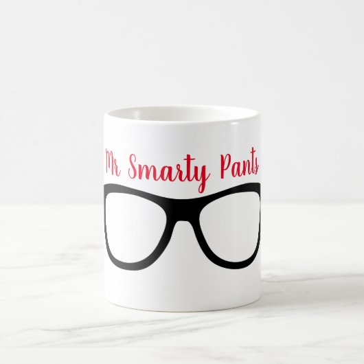 Herr Smarty Pants - Red Print - Kaffeetasse (Mittel)