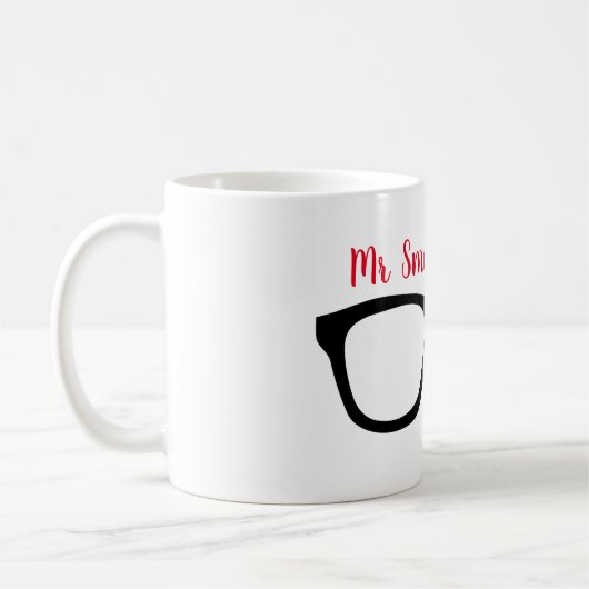 Herr Smarty Pants - Red Print - Kaffeetasse (Links)