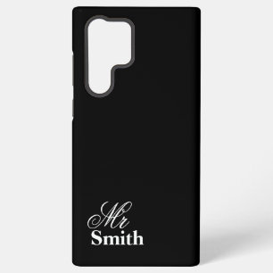 Herr Smith White Personalisierter Name Schwarz Samsung Galaxy Hülle