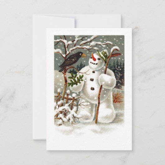 Herr Snowman und Herr Crow Einladung (Vorderseite)