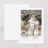 Herr Snowman und Herr Crow Einladung (Vorne/Hinten)