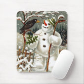 Herr Snowman und Herr Crow Mousepad (Mit Mouse)