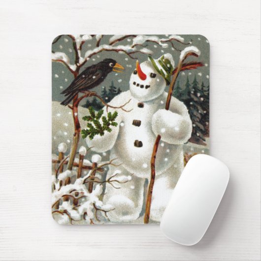 Herr Snowman und Herr Crow Mousepad (Mit Mouse)
