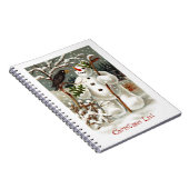 Herr Snowman und Herr Crow Notebook Notizblock (Rechte Seite)