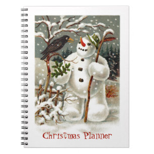 Herr Snowman und Herr Crow Notizblock