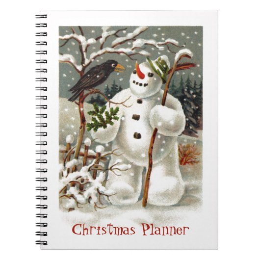 Herr Snowman und Herr Crow Notizblock (Vorderseite)