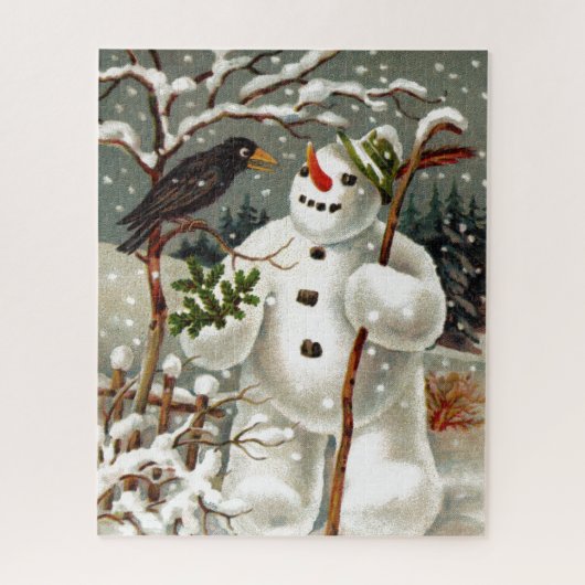 Herr Snowman und Herr Crow Puzzle (Vertikal)