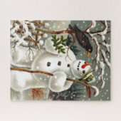 Herr Snowman und Herr Crow Puzzle (Horizontal)