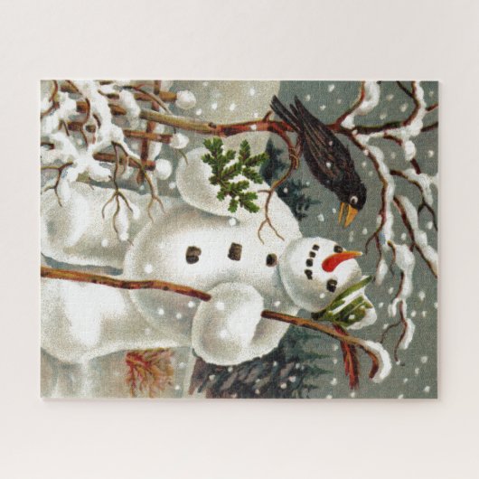 Herr Snowman und Herr Crow Puzzle (Horizontal)
