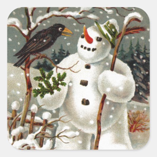 Herr Snowman und Herr Crow Stickers (Vorderseite)