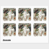 Herr Snowman und Herr Crow Stickers (Blatt)